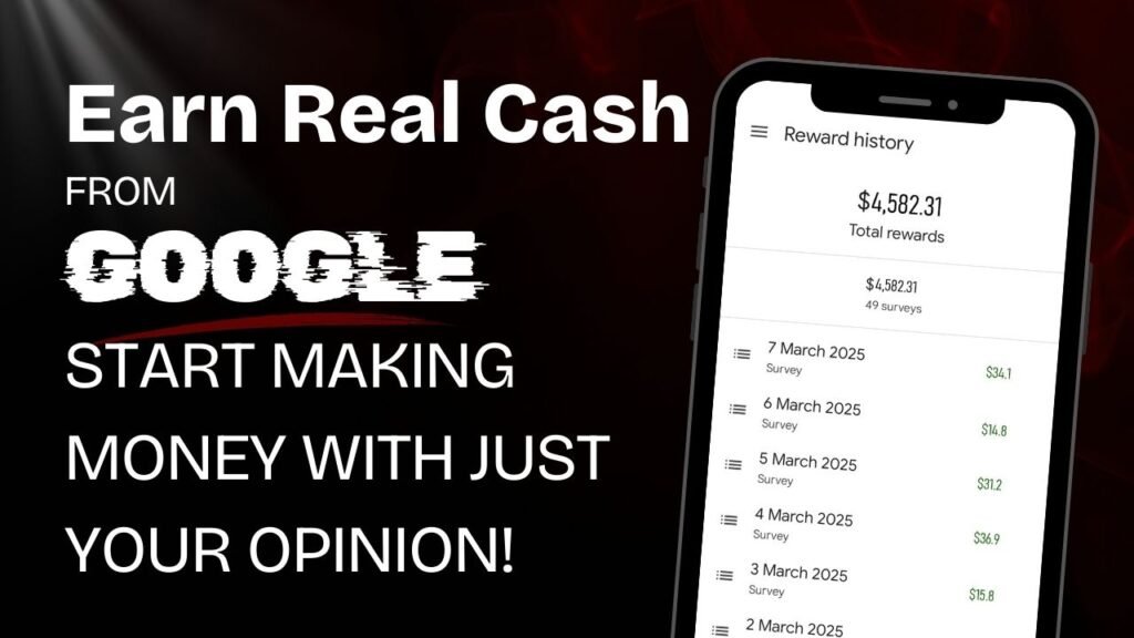 Earn money with google opinion program